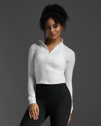 Flex Crop 1/2 Zip Long Sleeve