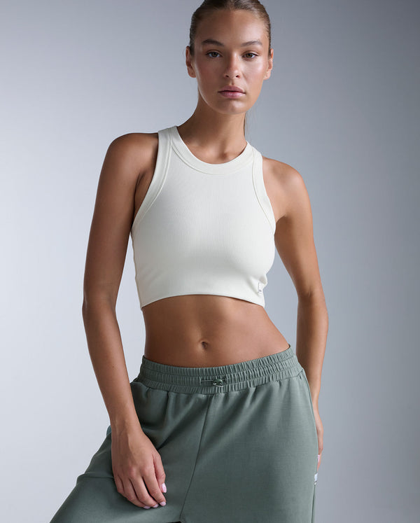 Fluid Tencel Ribbed Crop Tank
