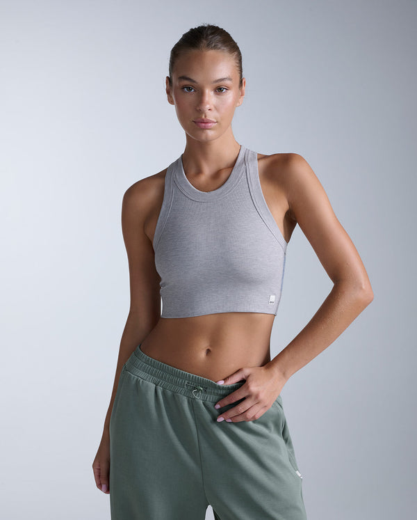 Fluid Tencel Ribbed Crop Tank
