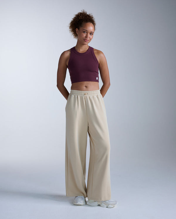 Fluid Tencel Ribbed Crop Tank