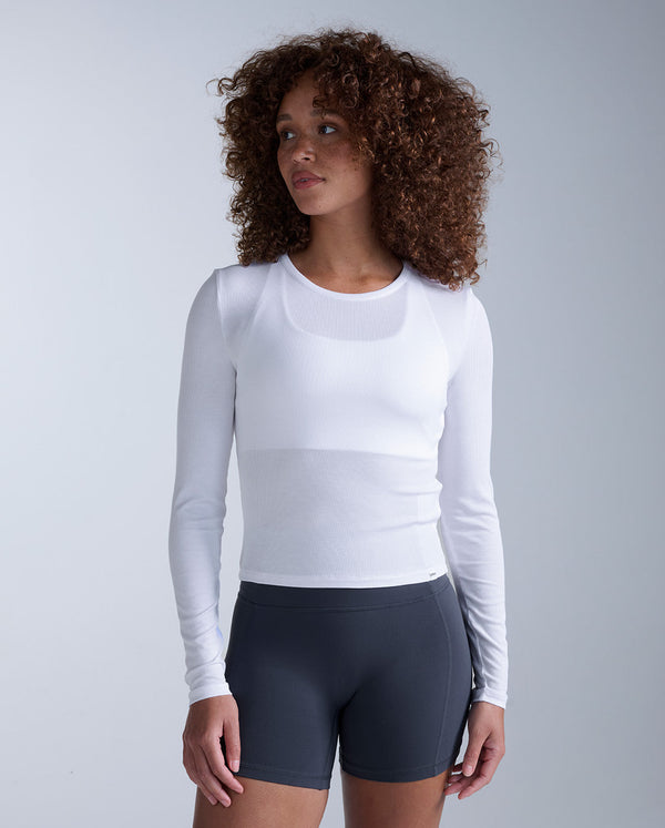 Fluid Modal Ribbed Long Sleeve
