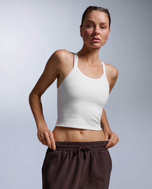 Fluid Tencel Rib Crop Singlet
