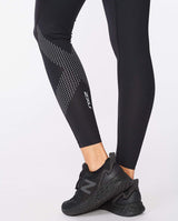 2xu Malaysia Motion Mid Rise Compression Tights Black Dotted Reflective Calves Zoomed