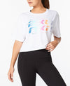 Form Crop Tee - WHITE/FANTASY OMBRE