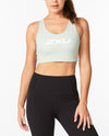 Motion Racerback Crop - Mineral/White