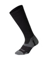 Vectr Merino Light Cushion Full Length Compression Socks - BLACK/TITANIUM